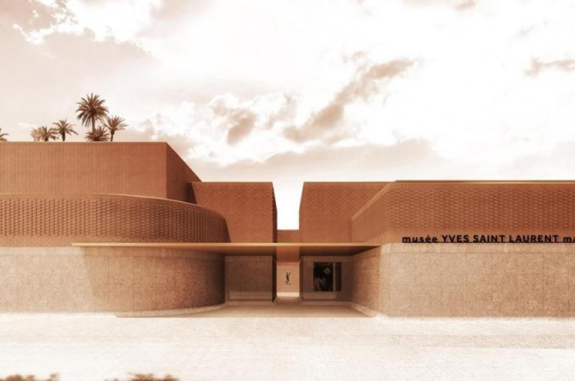 Proyecto del museo Yves Saint Laurent en Marraquech, que tiene previsto abrir en otroño del año que viene.-
