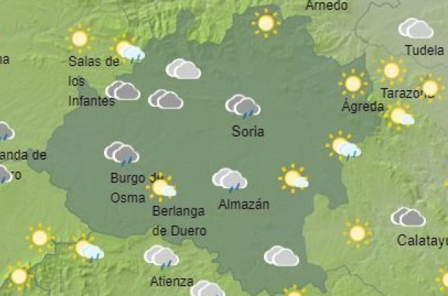 Previsión del tiempo en Soria en la franja de las 19 a las 20 horas.-HDS