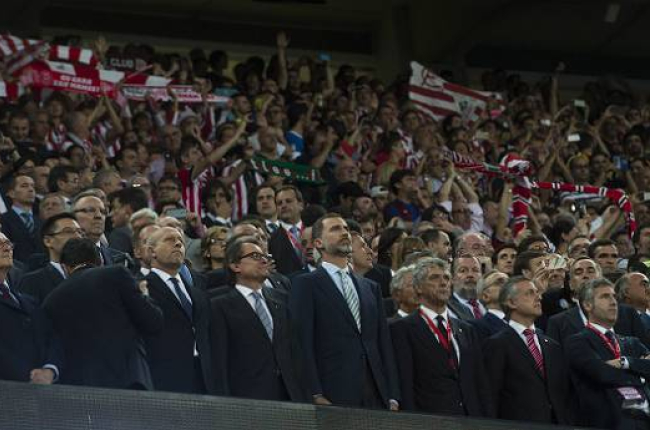 La pitada del himno en la final de la Copa del Rey.-