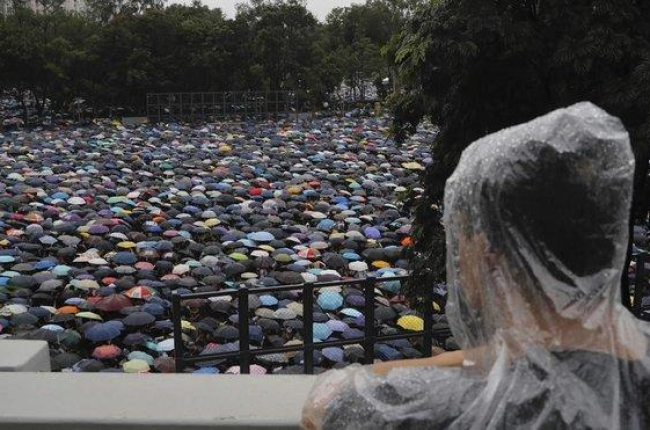Concentración este domingo en un parque de Hong Kong.-AP / KIN CHEUNG