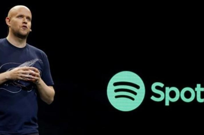 Daniel Ek, presidente de Spotify, durante un acto con la prensa en Nueva York.-/ SHANNON STAPLETON