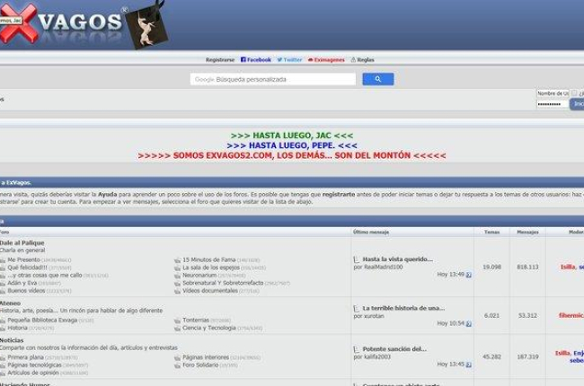 Captura de la web exvagos.com.-