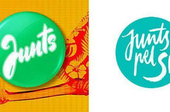 El logotipo de la campaña de verano de TV-3, junto al de la candidatura Junts pel Sí.-