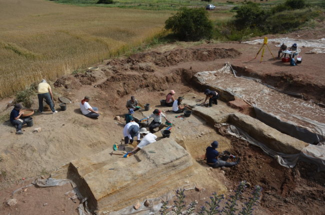 Excavaciones en el yacimiento de Torralba (Medinaceli, Soria).