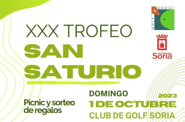 Cartel del XXX Torneo San Saturio de golf.