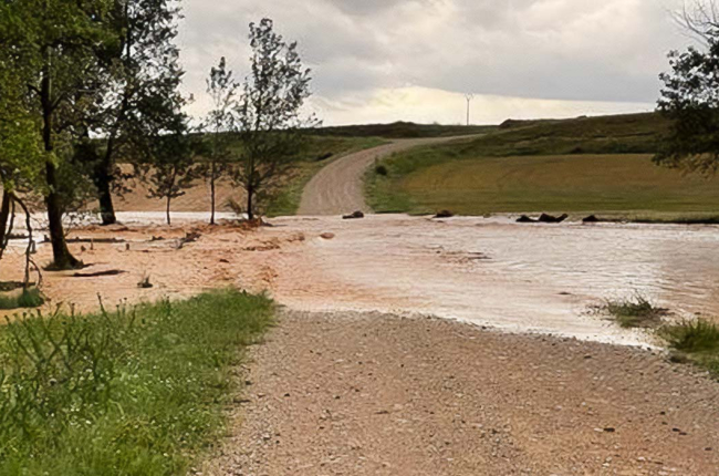 Daños por las lluvias torrenciales de la primavera de 2023 en Soria.