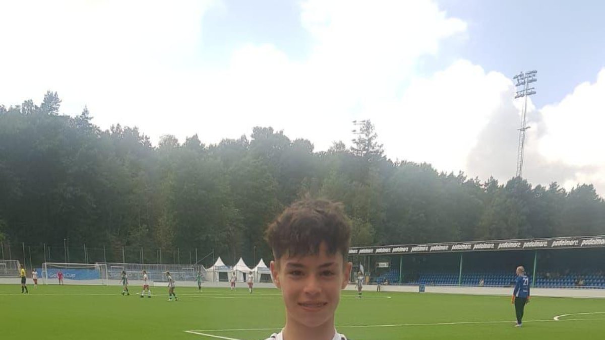 Álvaro Chacobo, jugador de Soria que ha cuajado un brillante paso por la Gothia Cup.