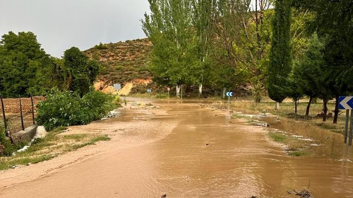 Una de las consecuencias de las tormentas de las últimas semanas en Soria.