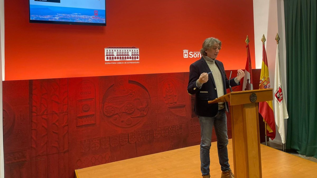 Carlos Martínez Mínguez en una rueda de prensa de la Junta de Gobierno.