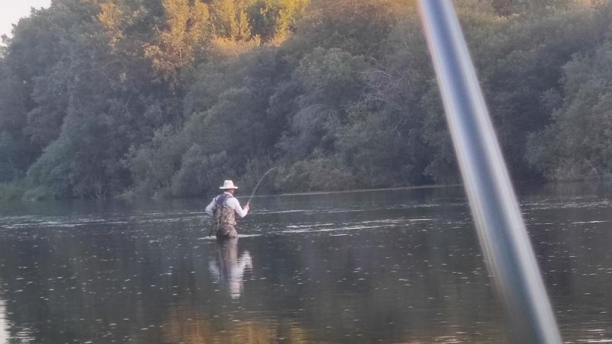 Un pescador de trucha en un coto de Castilla y León.