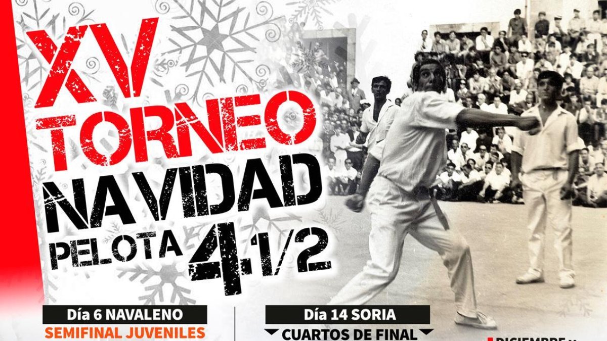Cartel del torneo de Pelota en Pinares.