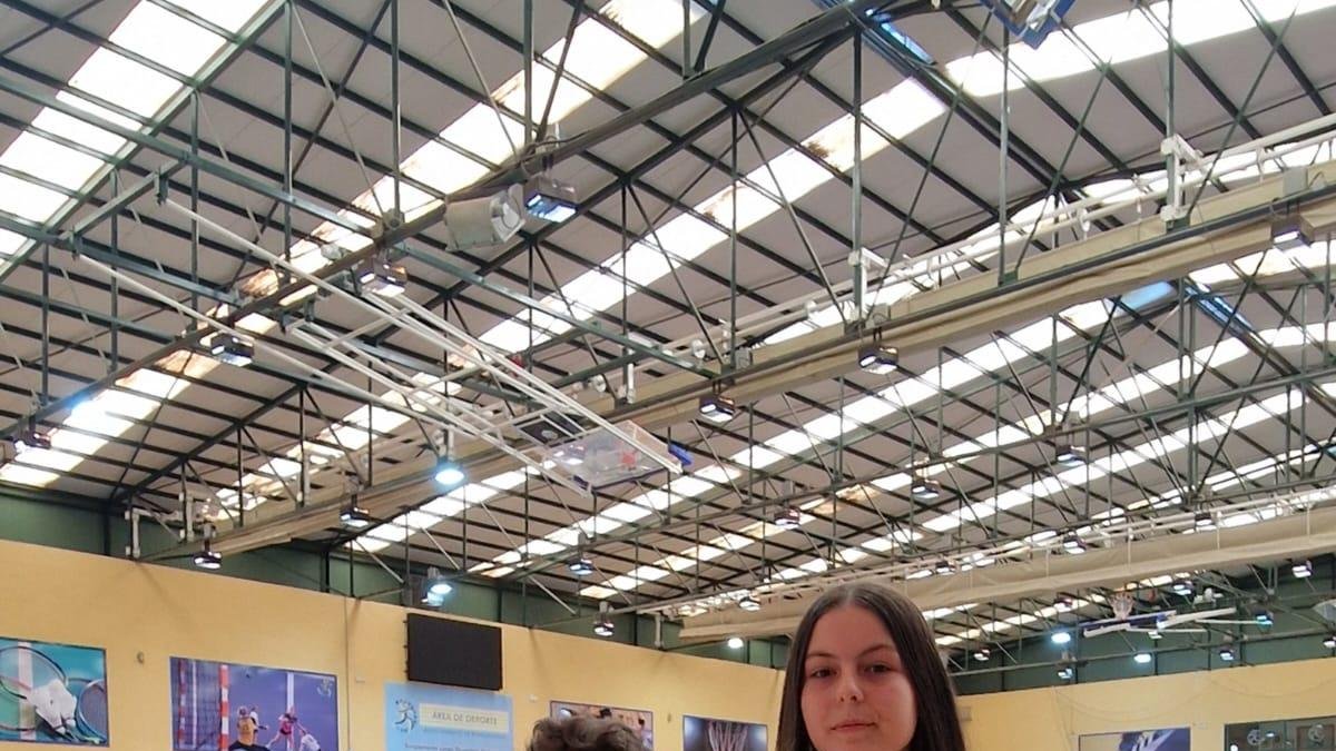 Los sorianos Aarón Barrera y Jimena Ayllón durante su participación en el Andalusian Spanish U15 Open.