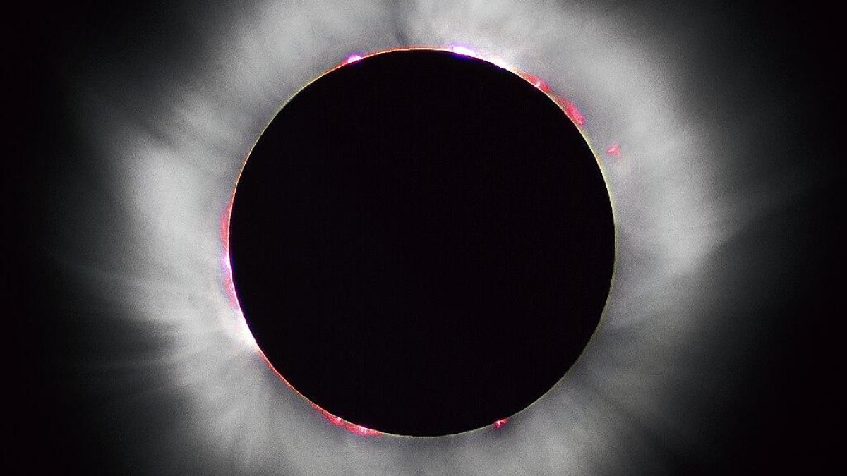 Imagen de un eclipse solar.