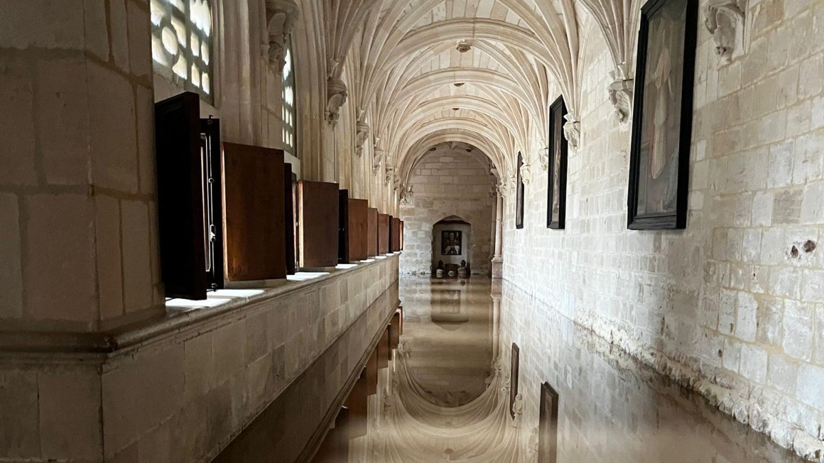Inundaciones en el monasterio de La Vid.