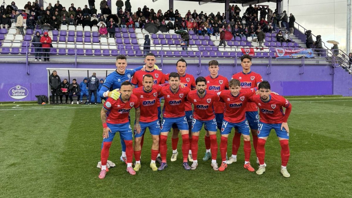 Once del Numancia el pasado sábado en los Anexos de Zorrilla para medirse al Valladolid Promesas.
