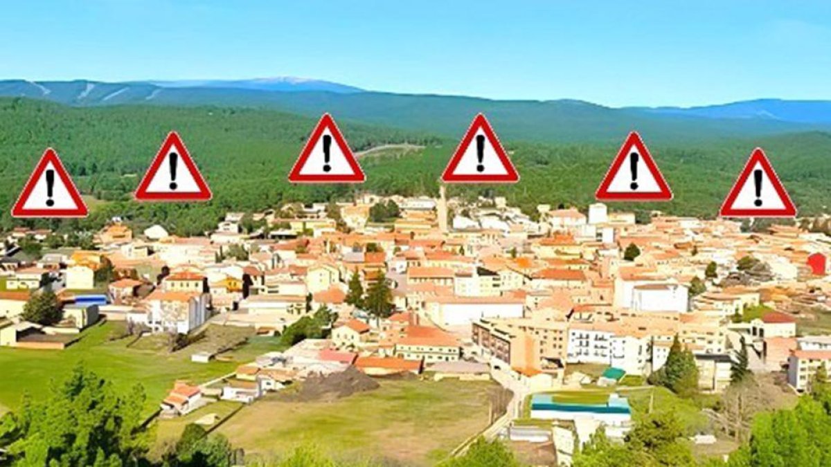Imagen del cartel informativo que marca el enclave en el que se prevé la tala de árboles.