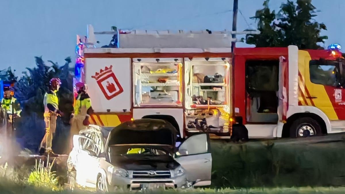 Un herido tras un accidente entre un turismo y un camión a la altura de Golmayo.
