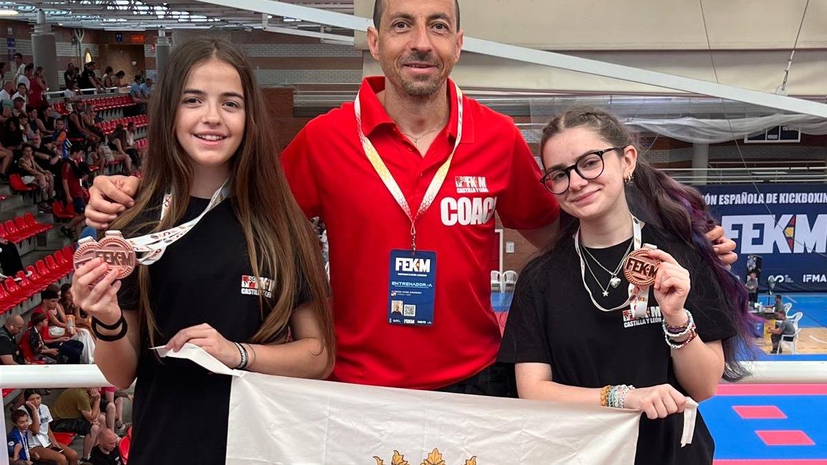 Las dos deportistas sorianas durante la cita celebrada en Alcobendas.