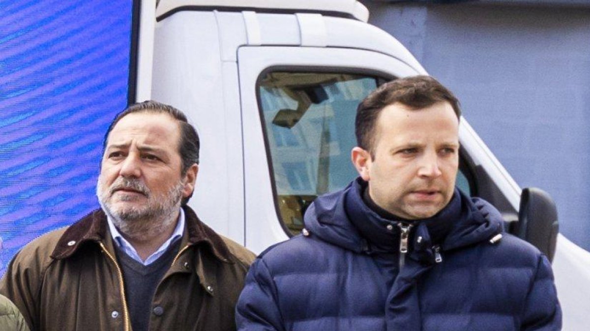 Hernando y Jiménez en un acto del PP en Granados el pasado invierno.
