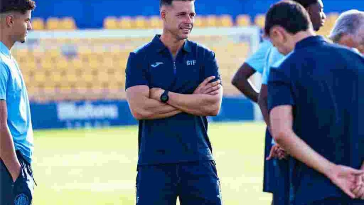 Manu del Moral cumple su segunda temporada como entrenador del Getafe B.