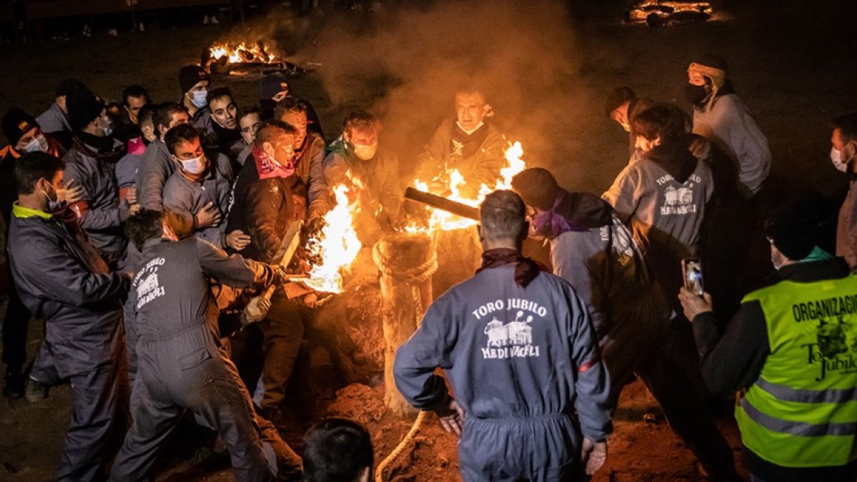 Toro Jubilo de Medinaceli en la edición de 2021. GONZALO MONTESEGURO