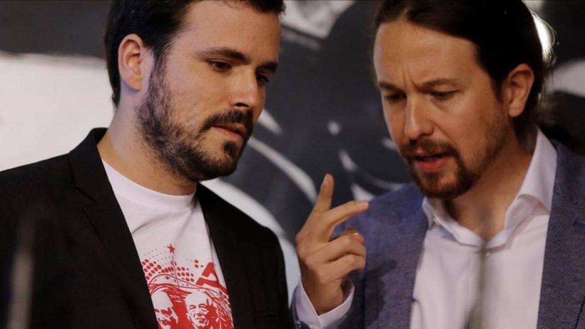 Pablo Iglesias y Alberto Garzón.-/ JOSÉ LUIS ROCA