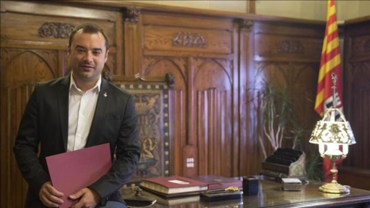 Jordi Ballart, alcalde de Terrassa, en el ayuntamiento.-JOSEP GARCIA