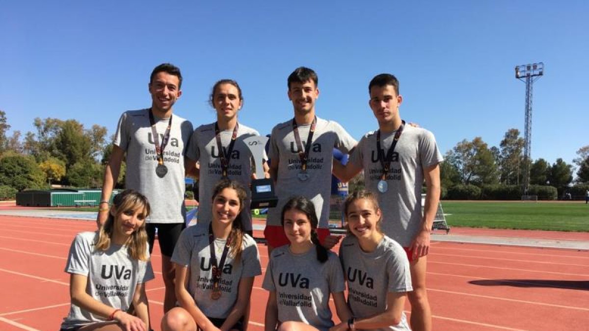 Los representantes de la Universidad de Valladolid en el Nacional de Lorca. HDS