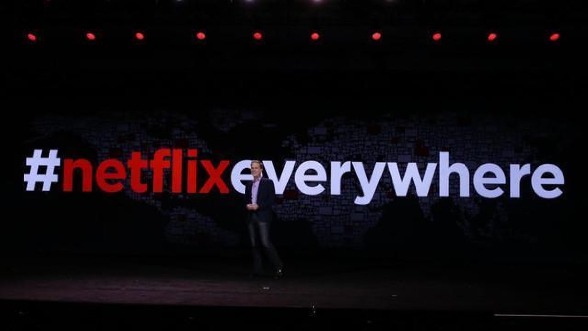 Reed Hastings, cofundador de Netflix, en el CES de Las Vegas.-
