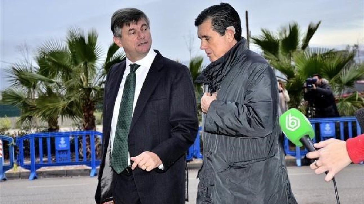 Jaume Matas a su llegada a la cuarta jornada del juicio por el 'caso Nóos'.-EFE / ATIENZA