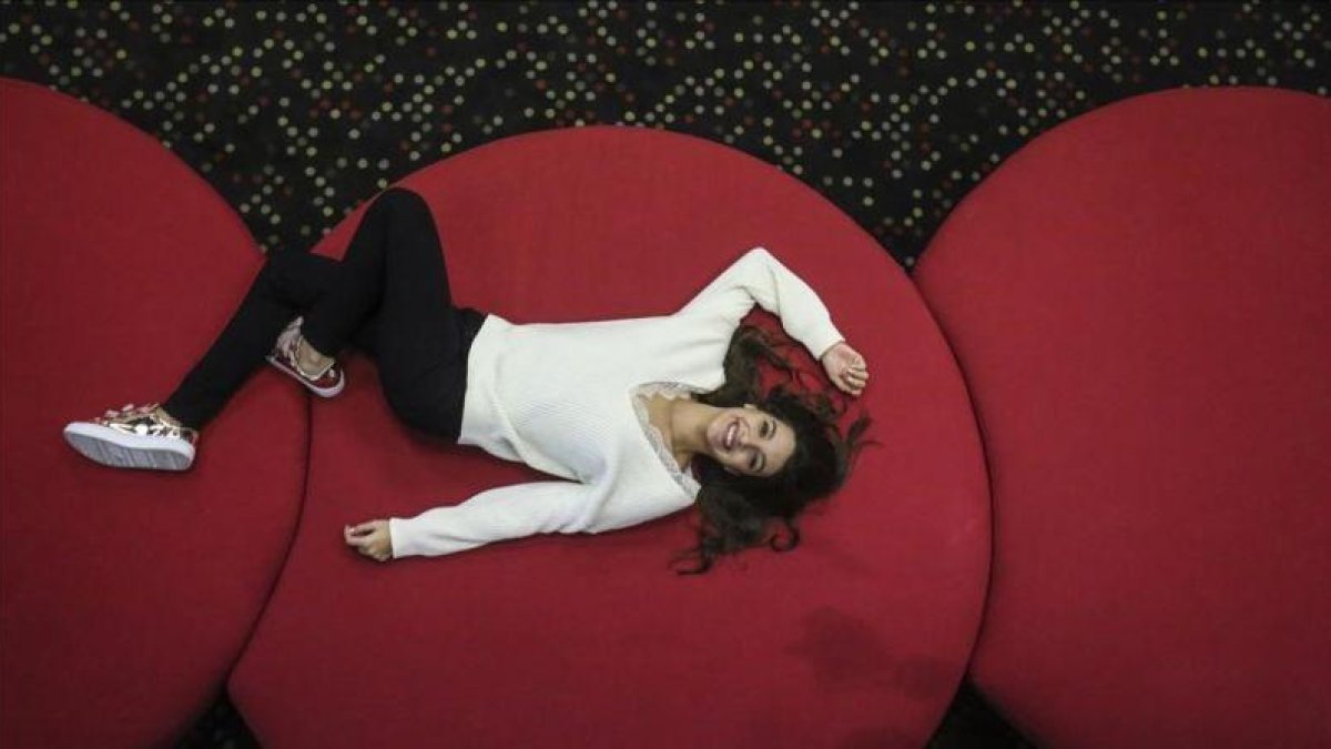 Ana Guerra, el miércoles, 12, en el Hotel Barceló Sants, de Barcelona.-DANNY CAMINAL