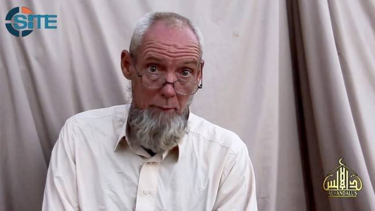 Sjaak Rijke, en una imagen difundida por los yihadistas.-Foto: HO / AFP