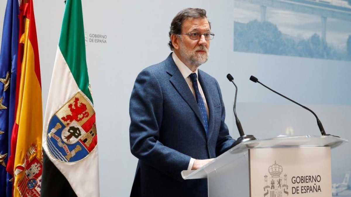 Mariano Rajoy, en Badajoz.-/ DIEGO CRESPO (EFE)