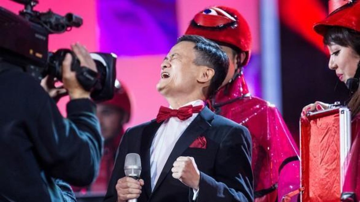 Jack Ma Yun, fundador de Alibaba, durante la gala del Día del Soltero en China, el año pasado.-STR / AFP