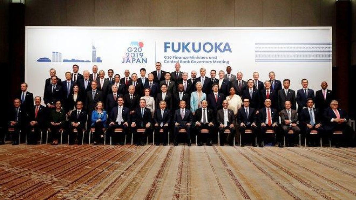 Los ministros de finanzas del G20 reunidos en Fukuoka (Japón).-X01368