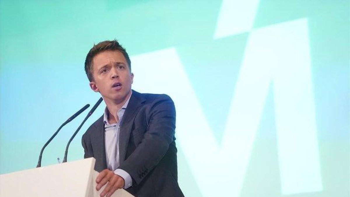 Iñigo Errejón, en su presentación como candidato de Más País, el pasado miércoles.-JOSÉ LUIS ROCA