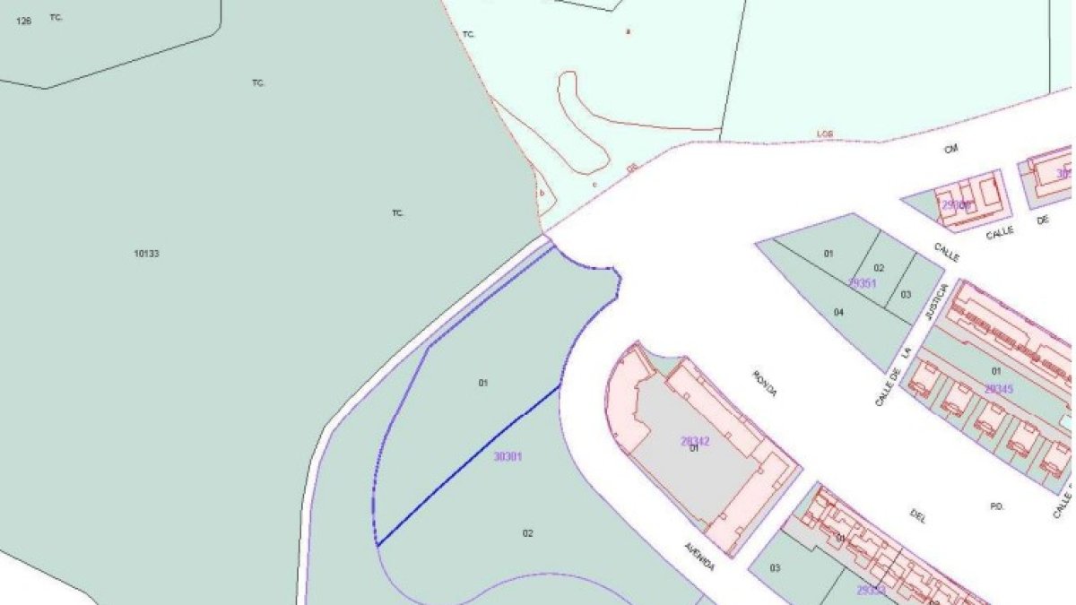 Plano de la parcela que ocupará el Centro de Refugiados.