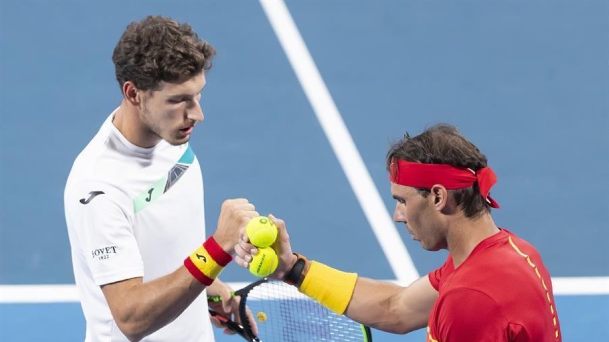 Carreño y Nadal se felicitan.-EFE