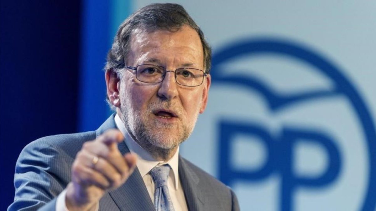 Rajoy, este jueves, en el acto del PP en Palma de Mallorca.-EFE / CATI CLADERA
