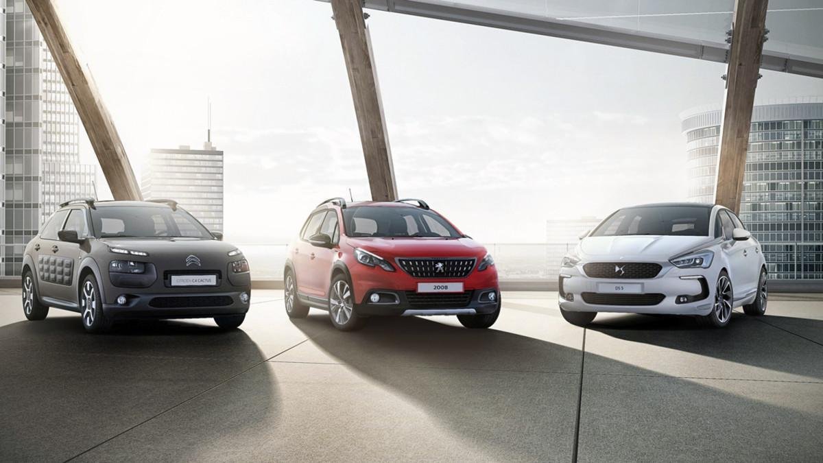 Coches de las marcas Peugeot, Citroën y DS, tres de las firmas del grupo automovilístico PSA.-EL PERIÓDICO