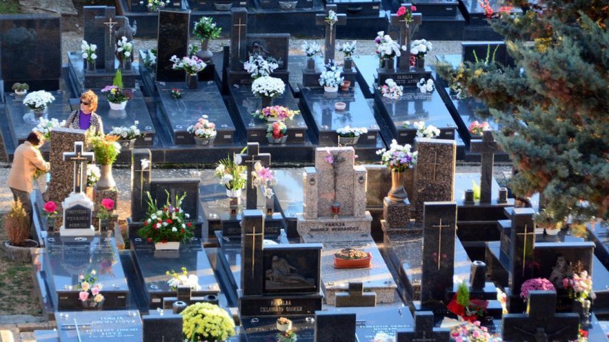 Imagen del cementerio de la capital tomada durante la tarde del viernes.-ÁLVARO MARTÍNEZ