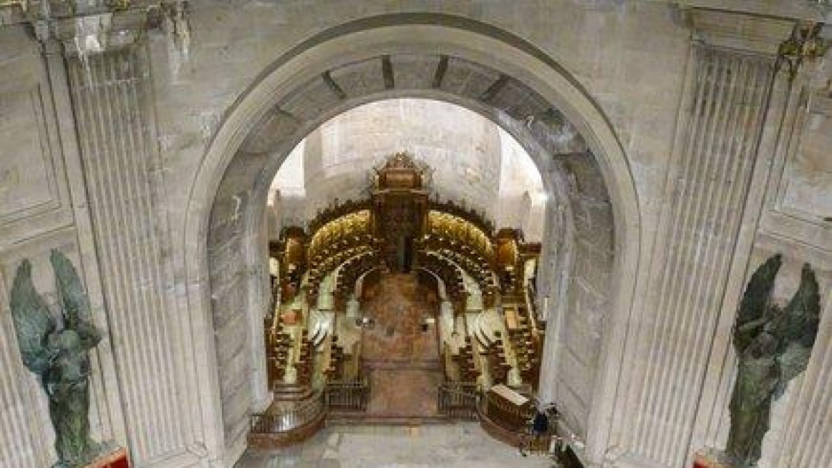 El altar de la basílica del Valle de los Caídos, sin la tumba de Franco.-SECRETARÍA DE ESTADO DE COMUNICACIÓN