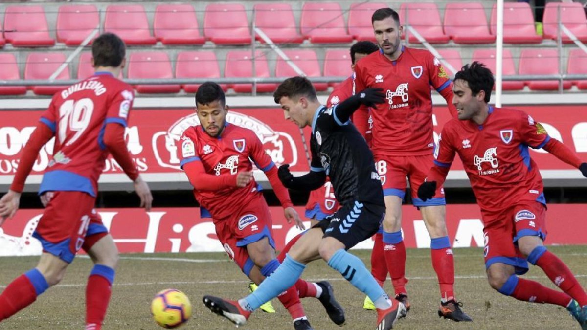 Ledes debutó ante el Lugo en la jornada precedente.-LUIS ÁNGEL TEJEDOR