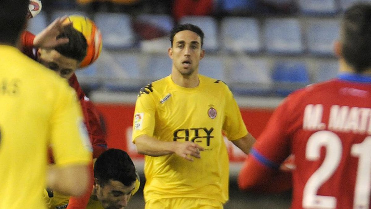 Mata en el encuentro de esta temporada que el Girona disputó en Los Pajaritos ante el Numancia.-Diego Mayor