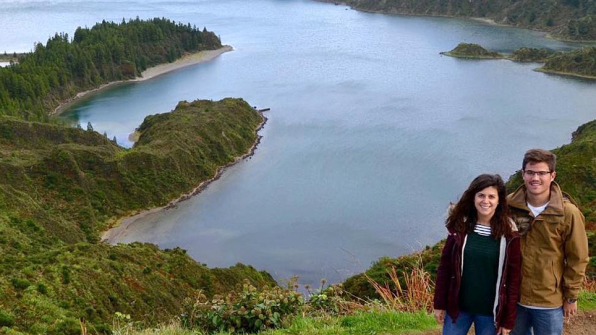 Laura Condado y Daniel Pérez en uno de los impresionantes paisajes de San Miguel.-