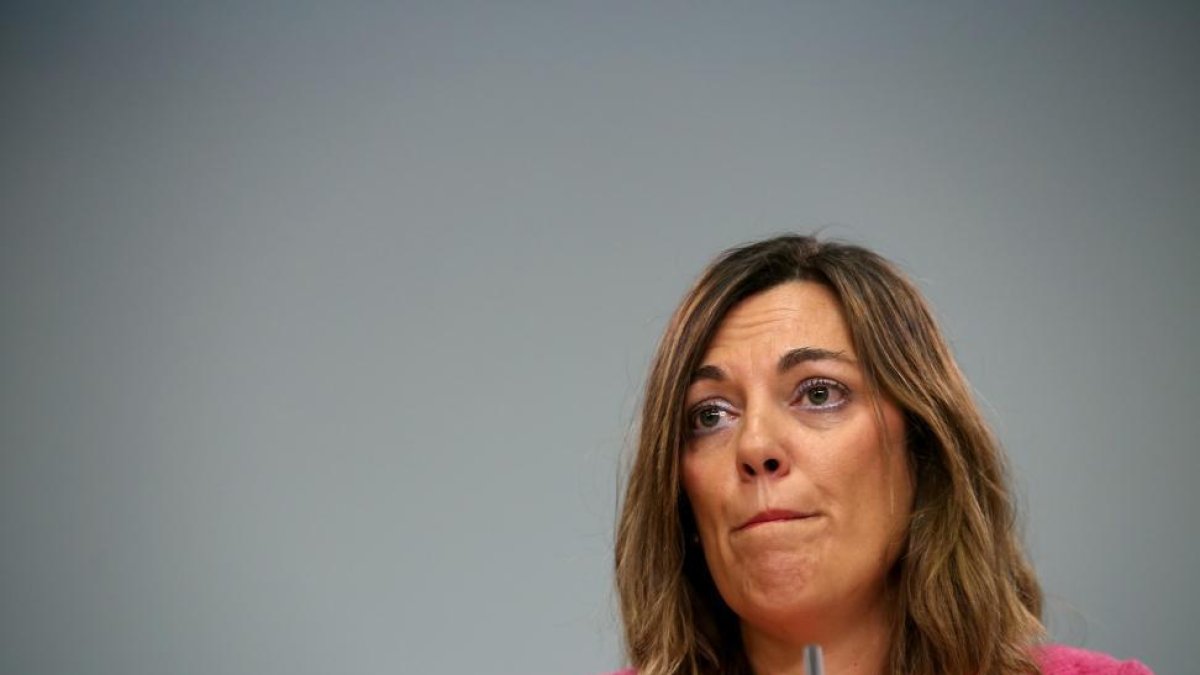 La consejera portavoz de la Junta, Milagros Marcos, durante la rueda de prensa posterior a la reunión del Consejo de Gobierno de Castilla y León-ICAL