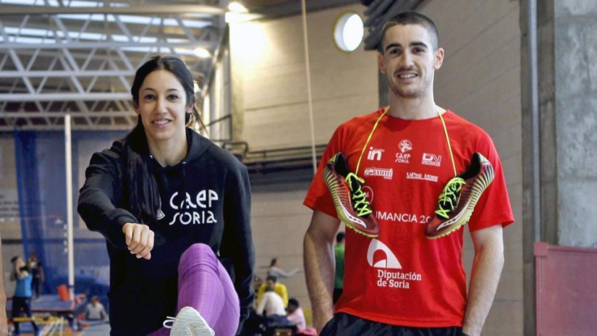 Carmen Romero y Mario Arancón, en las instalaciones del CAEPSoria en Los Pajaritos.-HDS