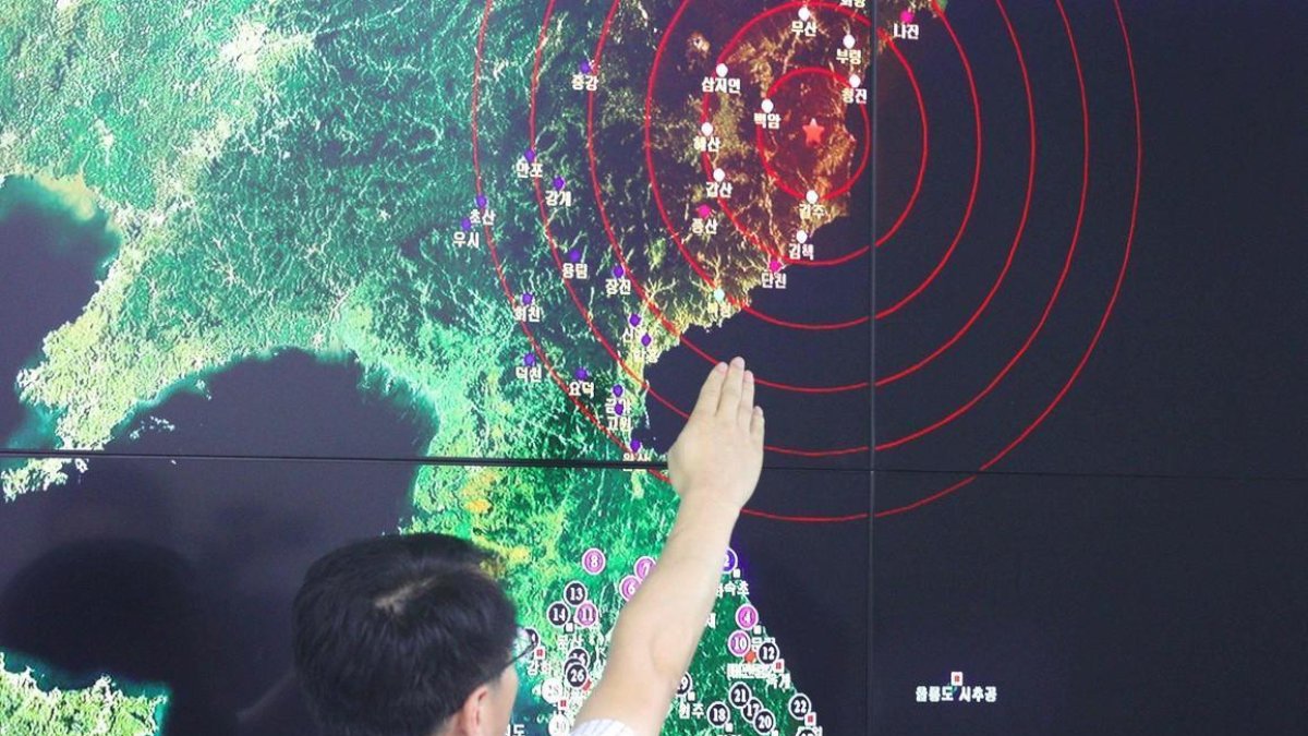 El sismo se ha producido a una profundidad de 31,6 kilómetros.  /-AFP / YONHAP