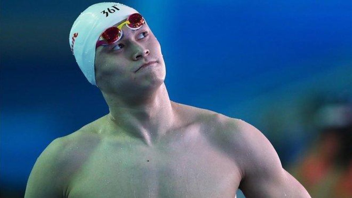 Sun Yang durante los Mundiales de Natación de Gwangju.-