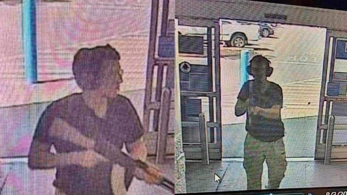 Patrick Crusius, grabado por una cámara de seguridad.-